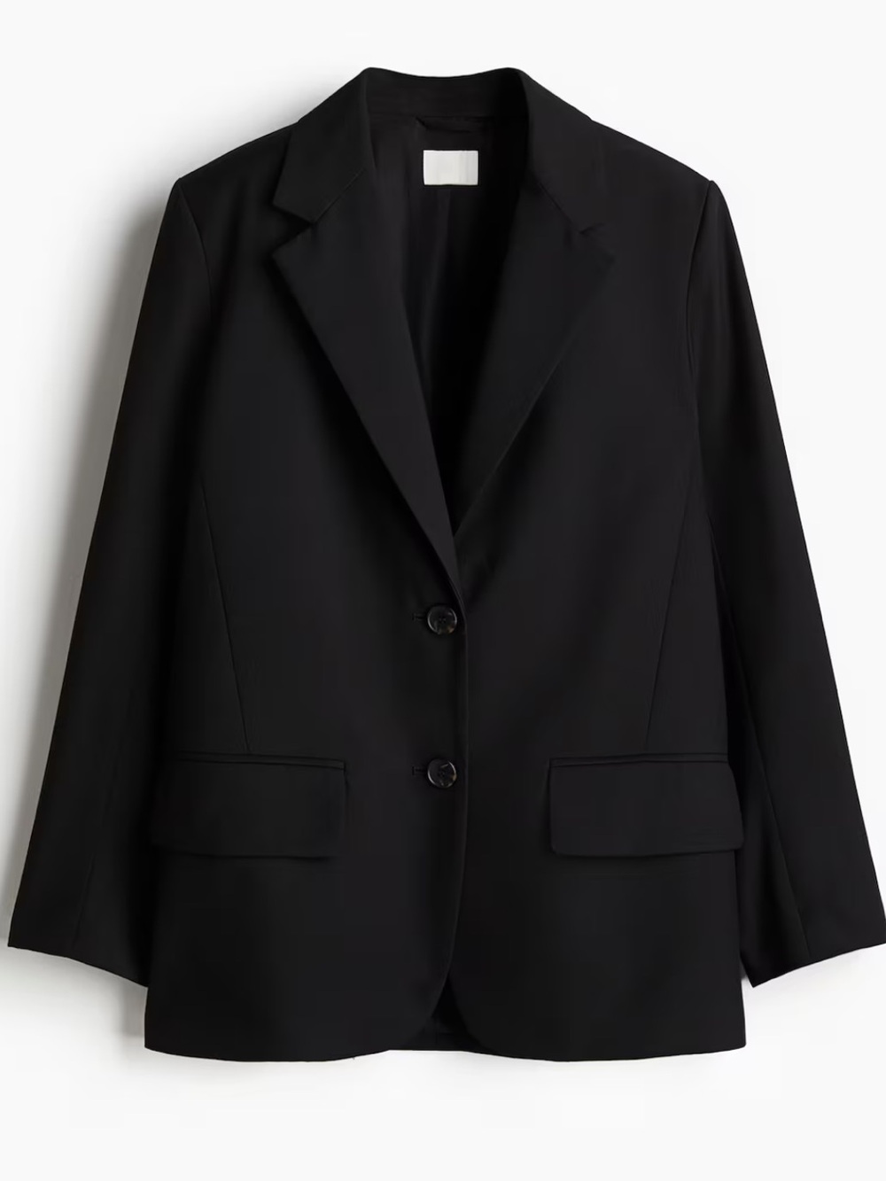 H&M Black Tailored Two-Button Blazer